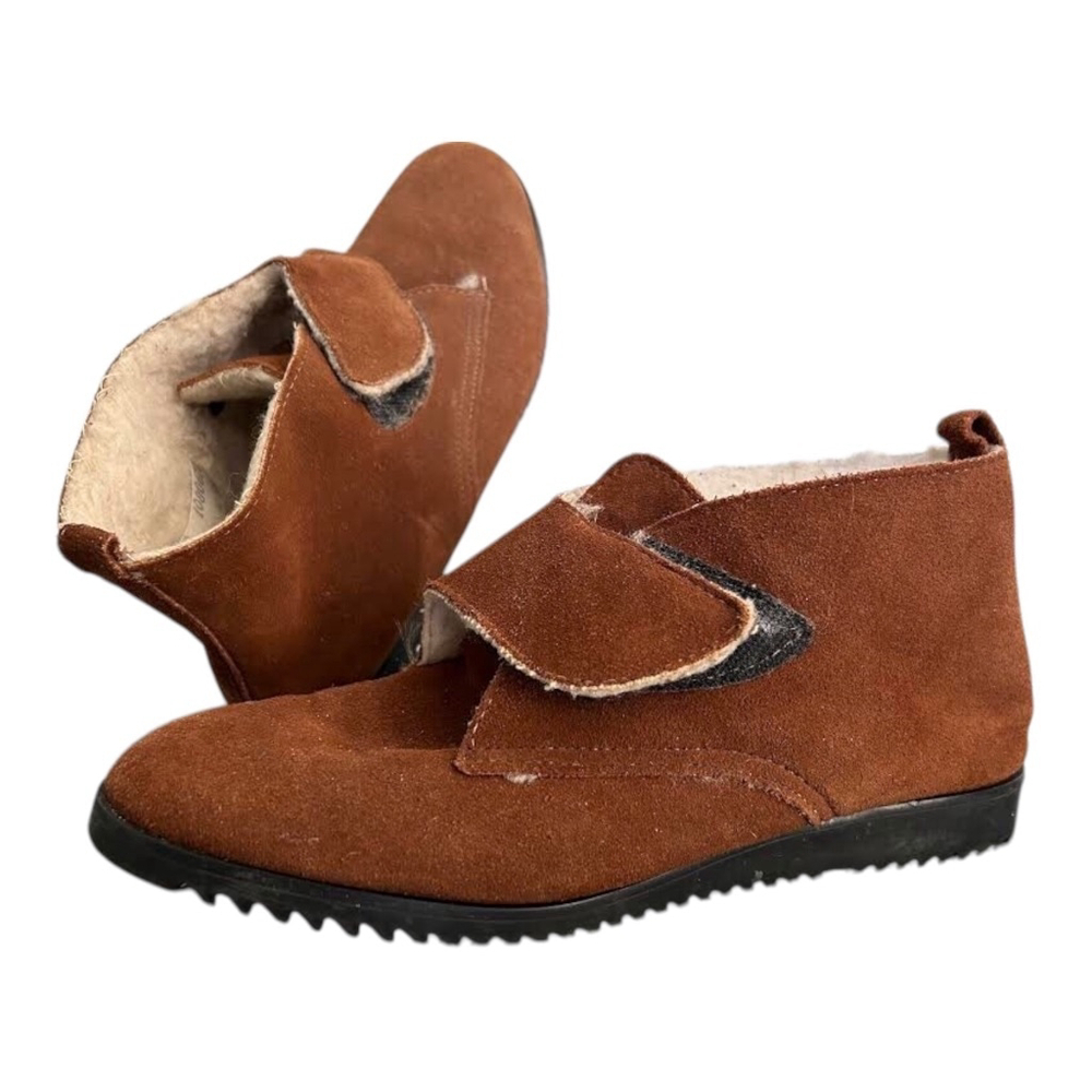Outdorables Vtg. Cottage Core Ankle Boho Leather Chukka Bootie SZ 7.5 Made In US